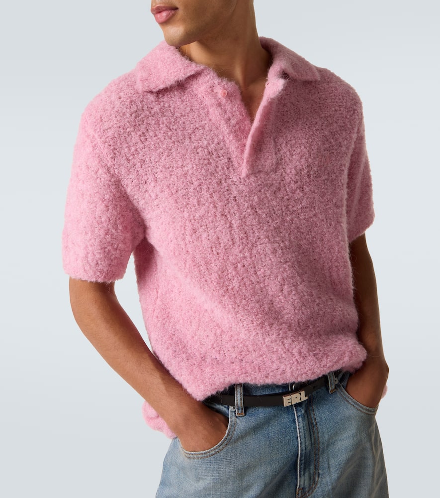 Alpaca-blend polo sweater