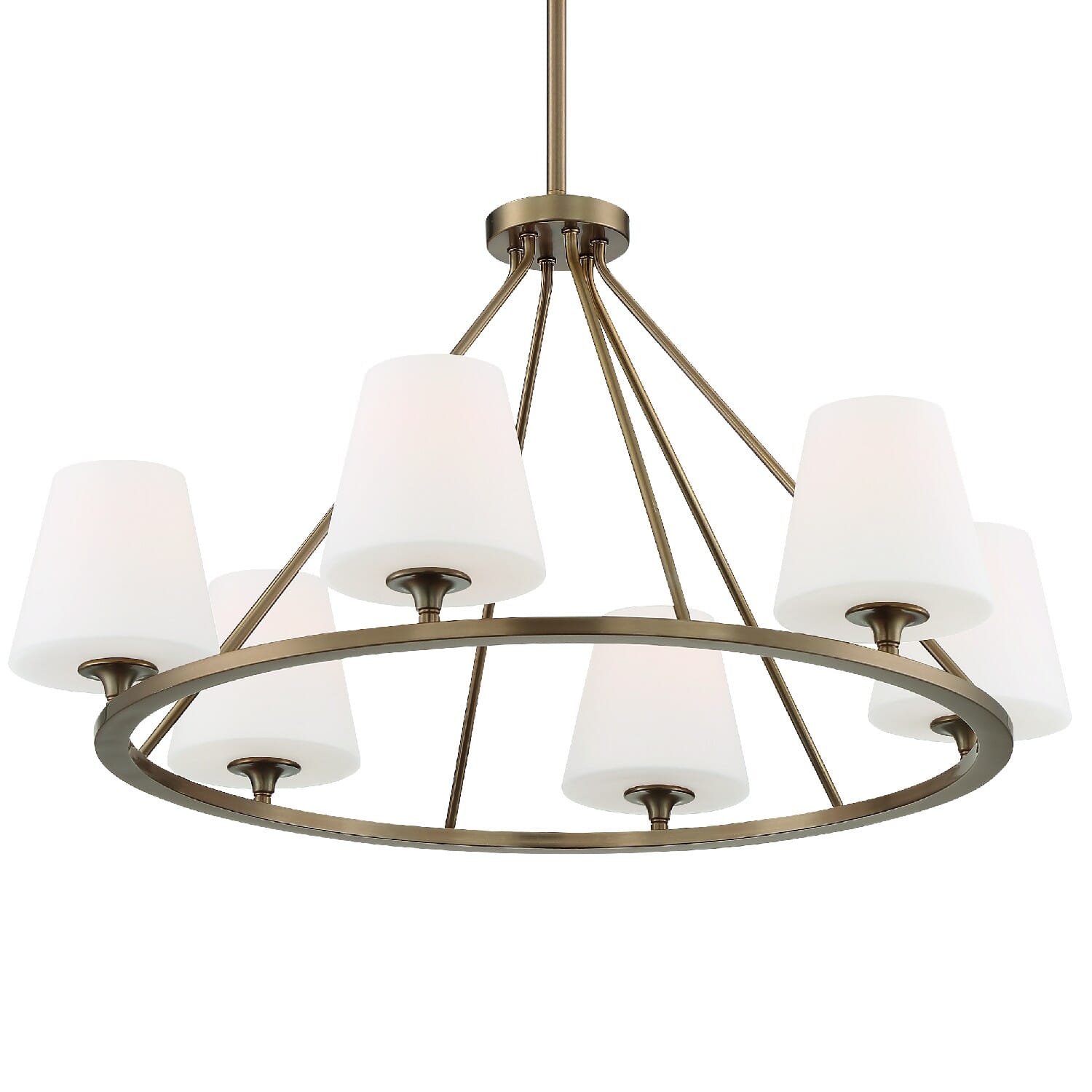 Crystorama Keenan 6-Light 18" Chandelier in Vibrant Gold