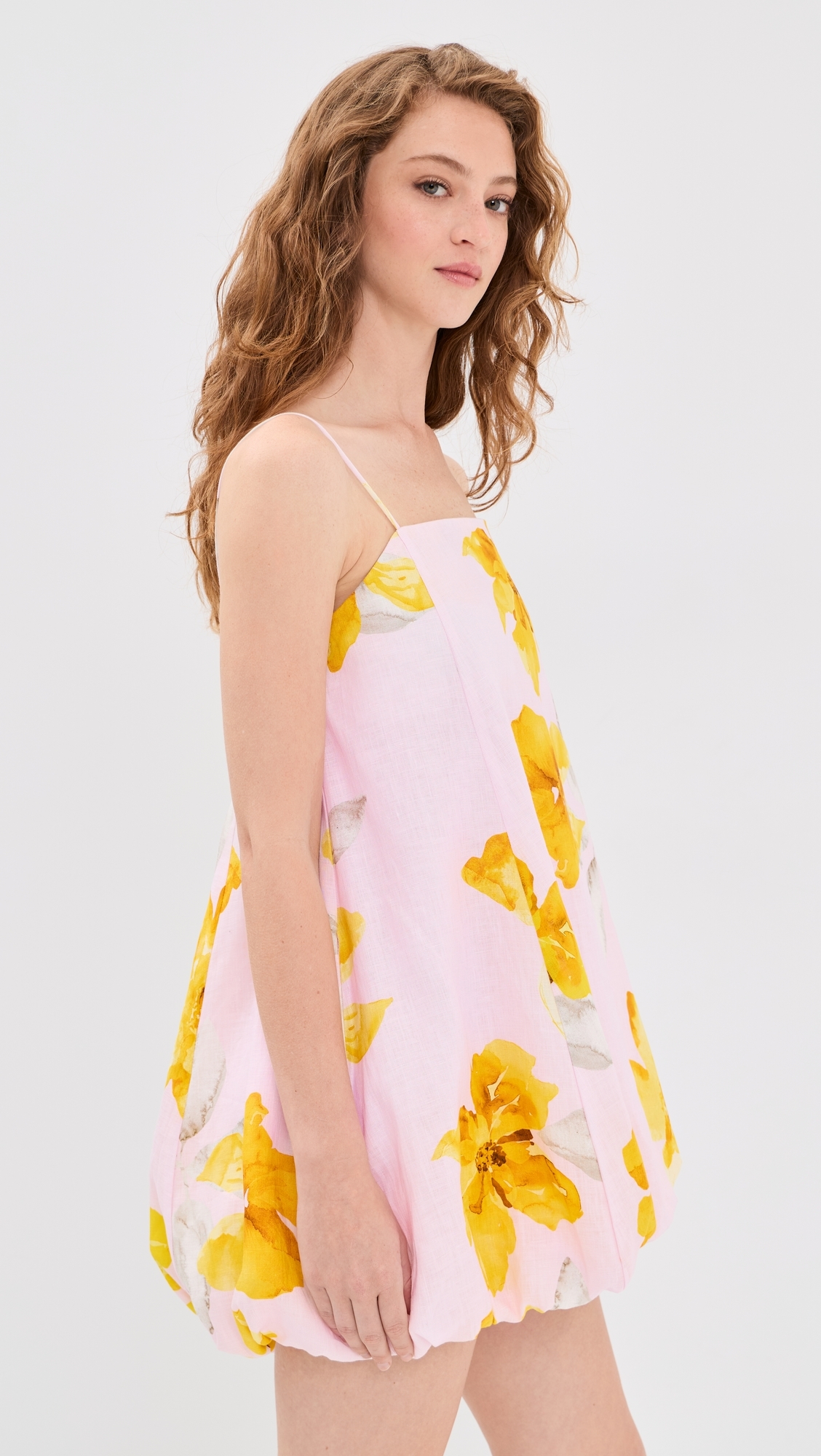 Francine Bubble Mini Dress Pink Yellow