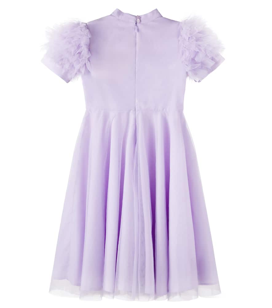 Aria embellished ruffled tulle dress