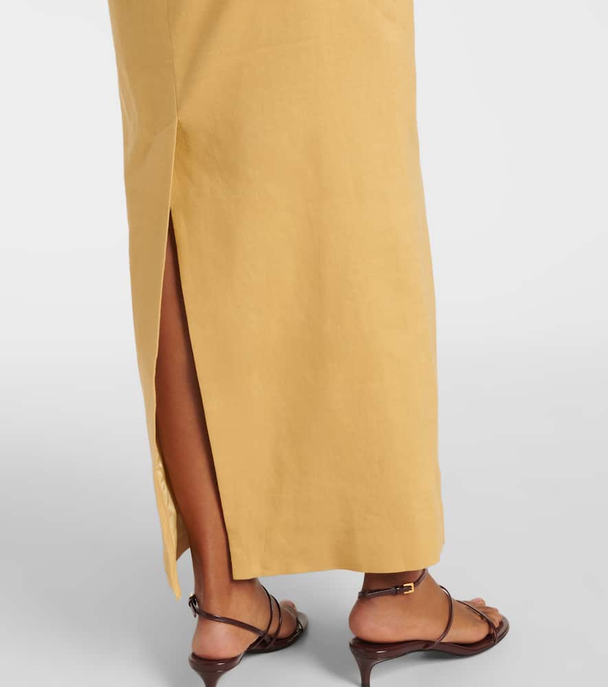 Rahel linen and cotton-blend maxi dress