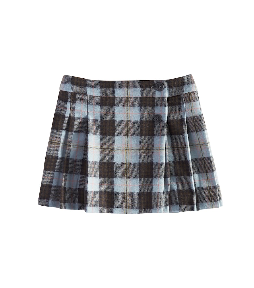 Bonpoint Talissa checked wool skirt