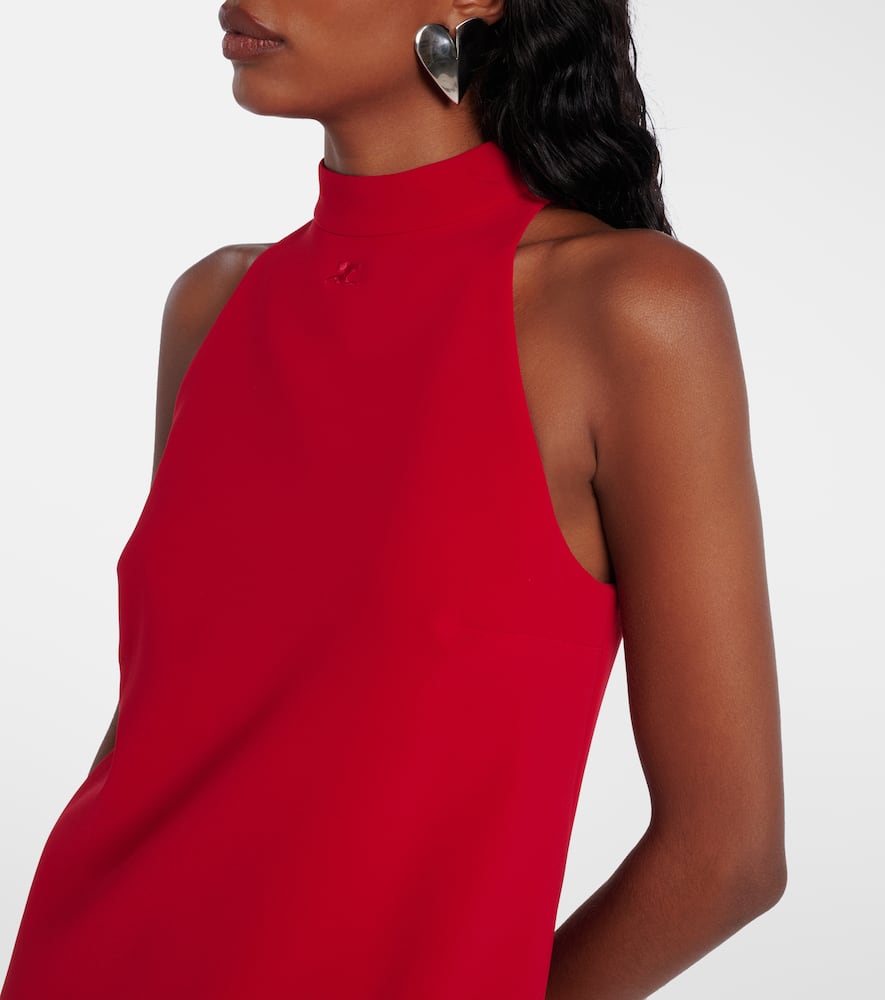 Courrèges Heritage halterneck crêpe minidress