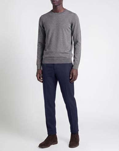 Man Sweater Grey Size 38 Virgin Wool