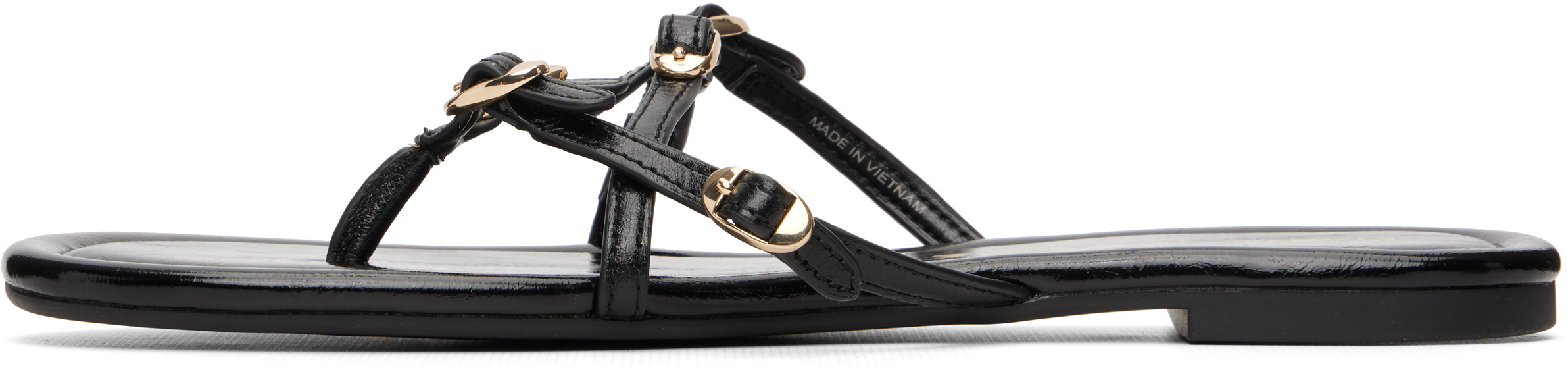 Black 'The Leather Kiki' Sandals