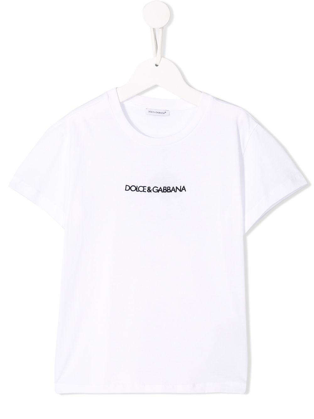 Logo-embroidered cotton T-shirt - White