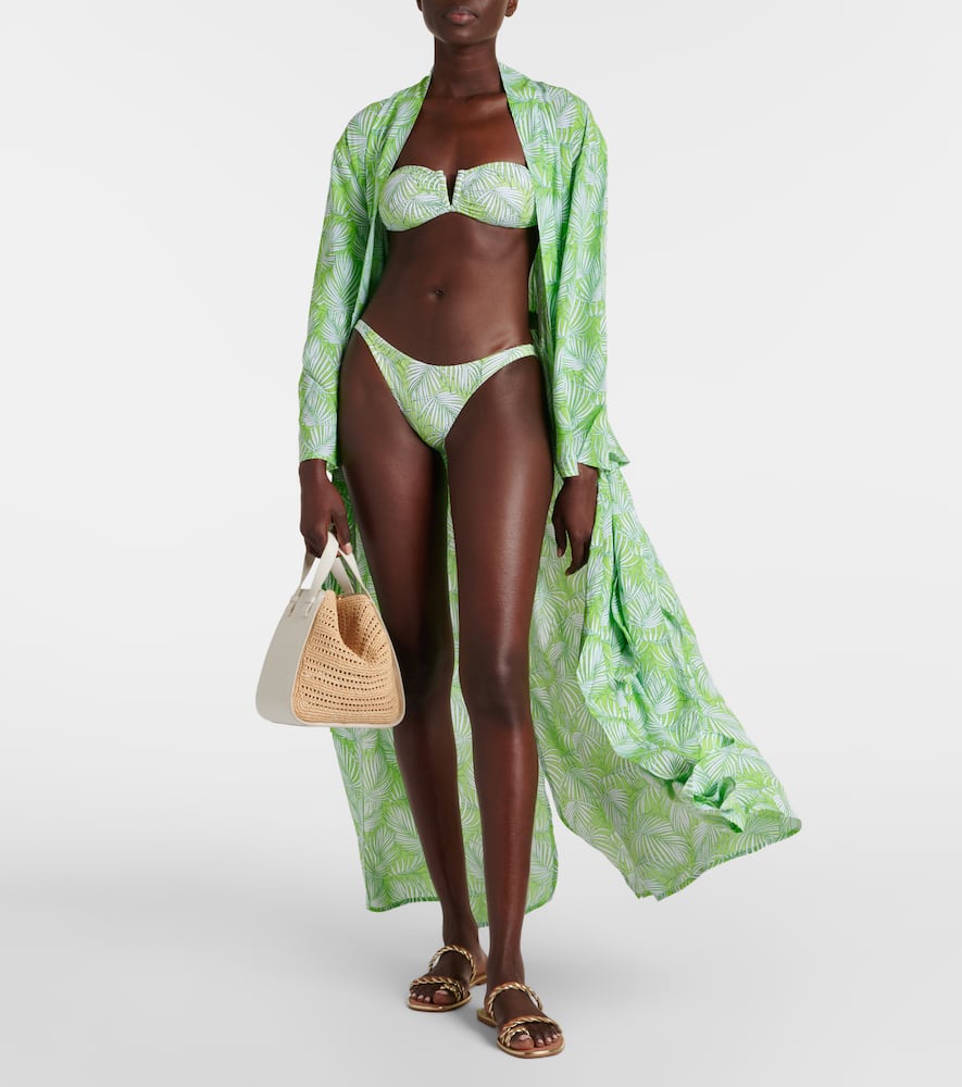 Alba printed bandeau bikini top