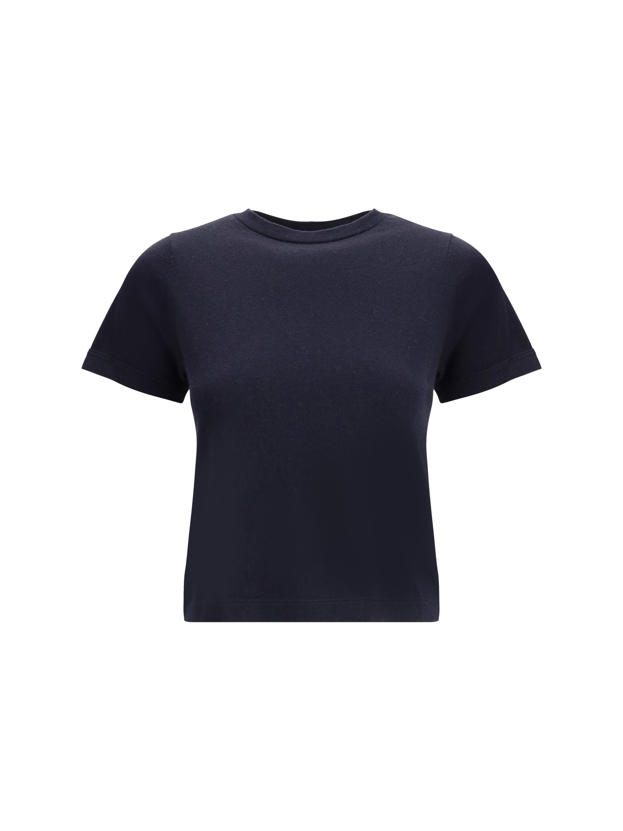 Cashmere-Cotton Knit T-Shirt — Navy