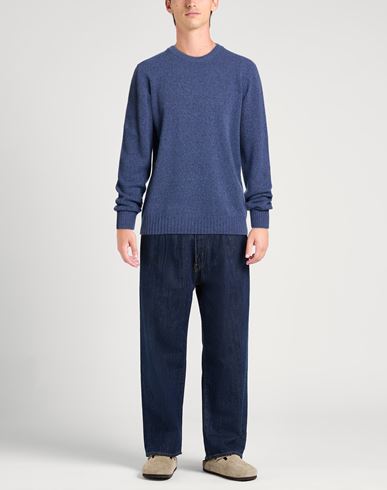 Man Sweater Azure Size L Virgin Wool, Cashmere