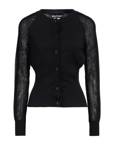 Woman Cardigan Black Size 6 Cotton, Polyester