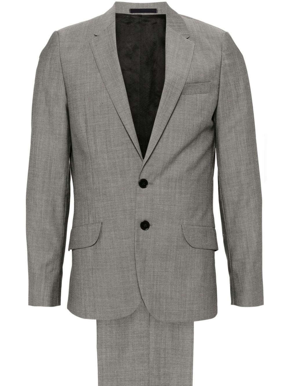 Single-breasted wool-blend suit - Grey