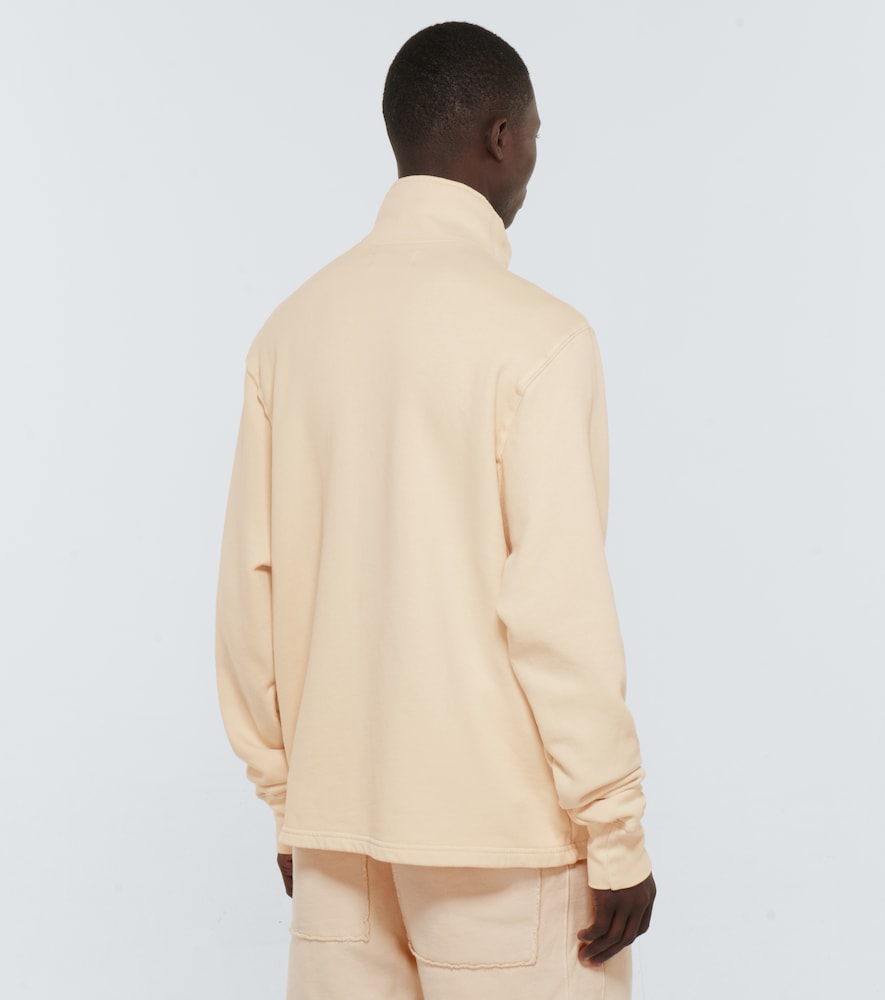 Cotton jersey half-zip sweatshirt