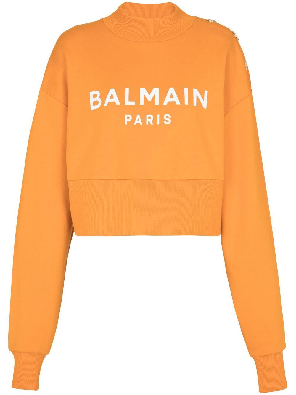 Logo-print detail sweatshirt - Brown