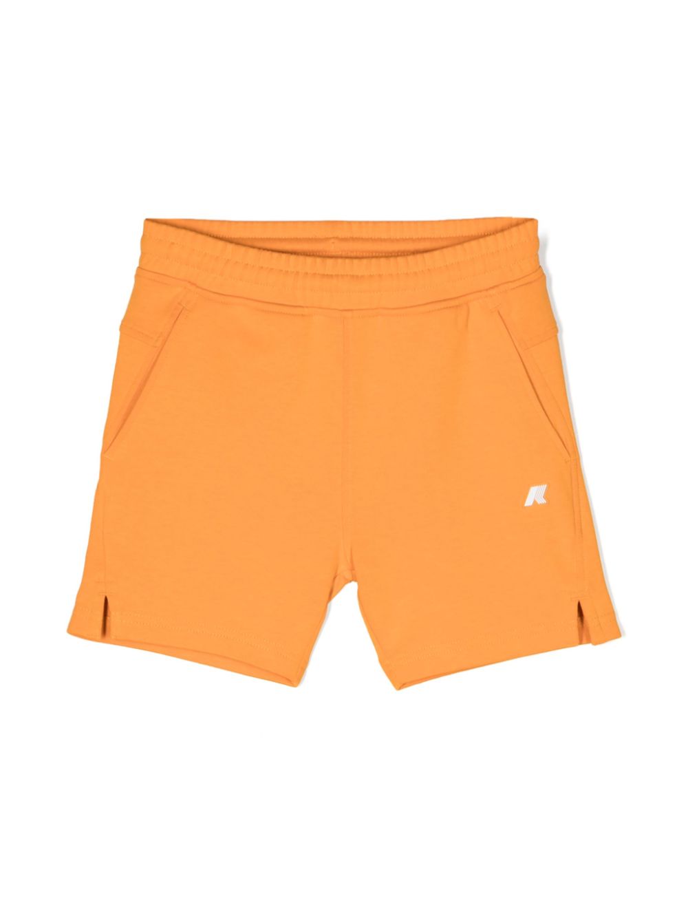 Logo-appliqué jersey shorts - Orange
