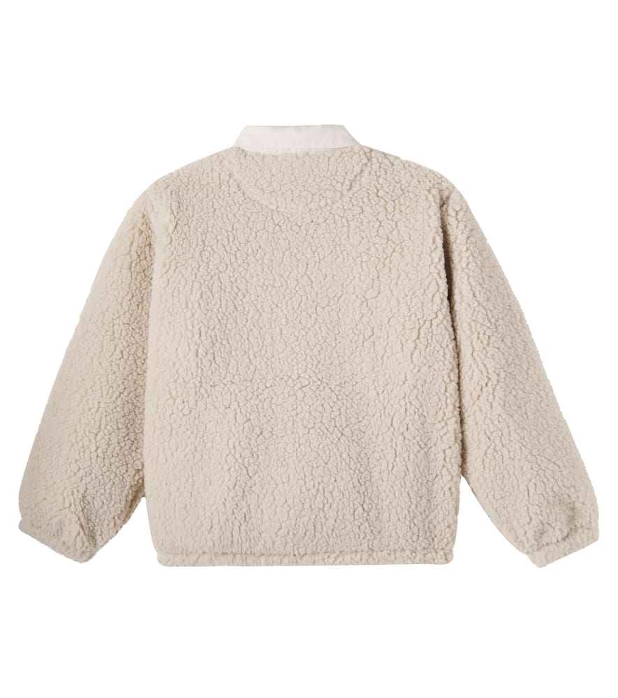Faux fur polo sweater