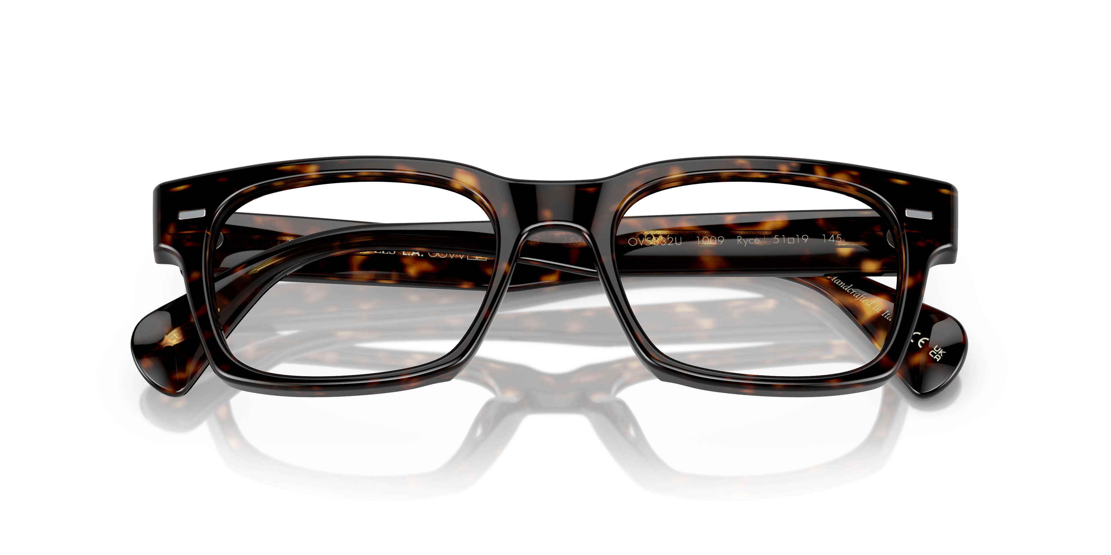 Oliver Peoples Uomo Oliver Peoples OV5332U RYCE 1009 Montature da vista Acetato Tartaruga Trasparente Squadrata Normale
