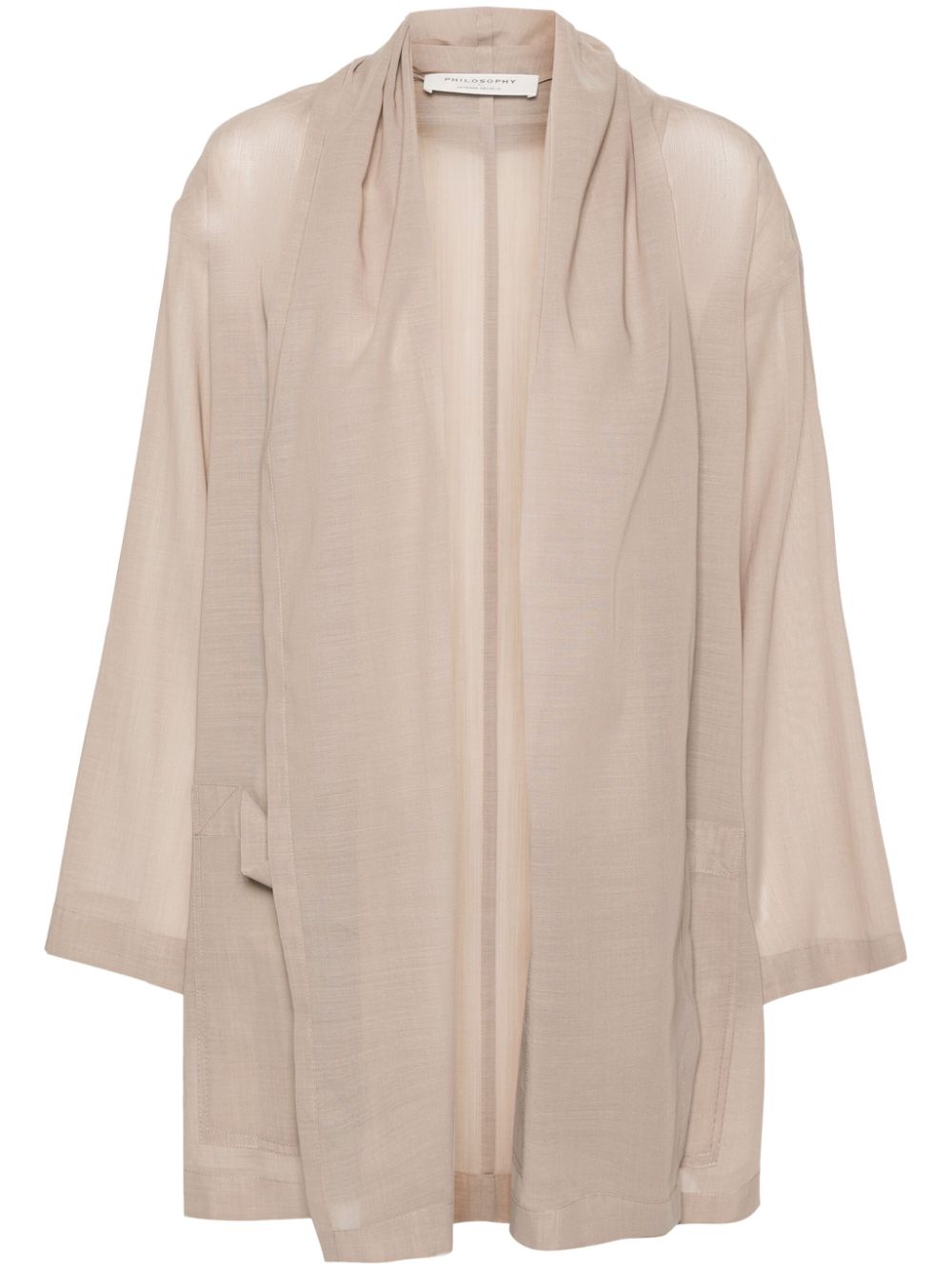 Open-front fluid coat - Neutrals