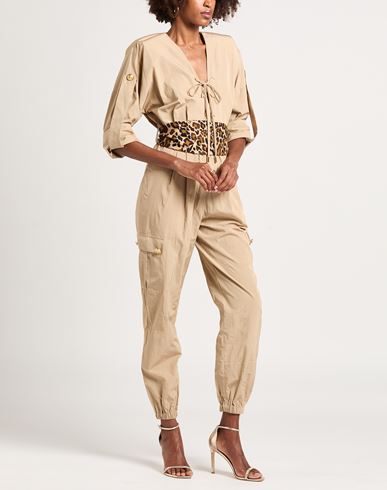 Woman Jumpsuit Beige Size 6 Viscose, Cotton