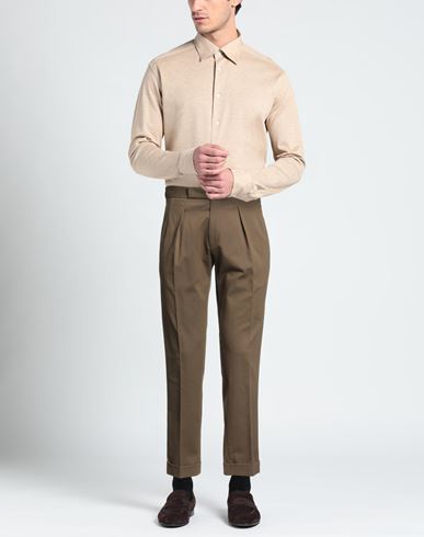 Man Pants Military green Size 30 Cotton, Cashmere, Elastane