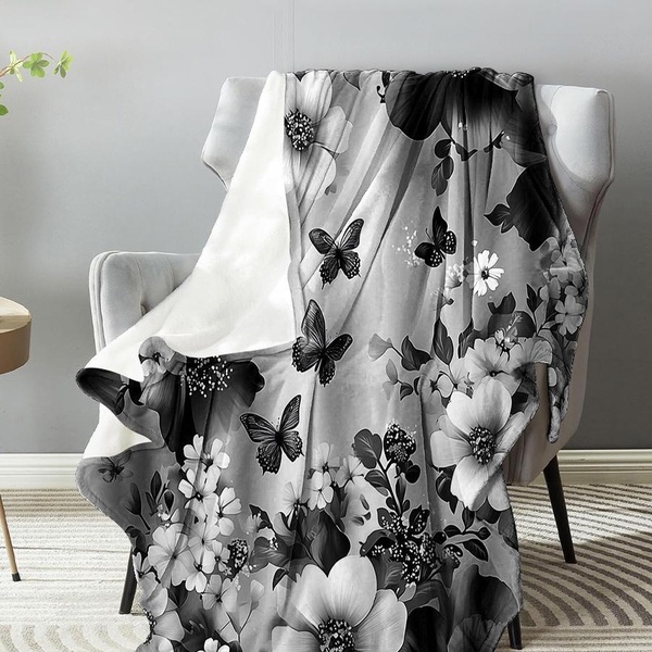 1pc Of fluffy flannel air conditioner plush blanket, comfortable thick blanket, soft and comfortable nap blanket suitable for sofa bed, bedroom (70cm