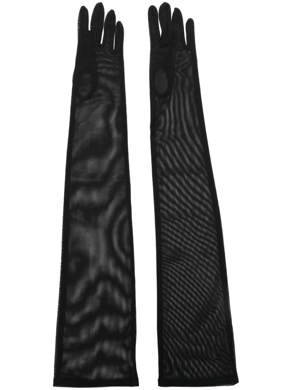 Long-length mesh gloves - Black