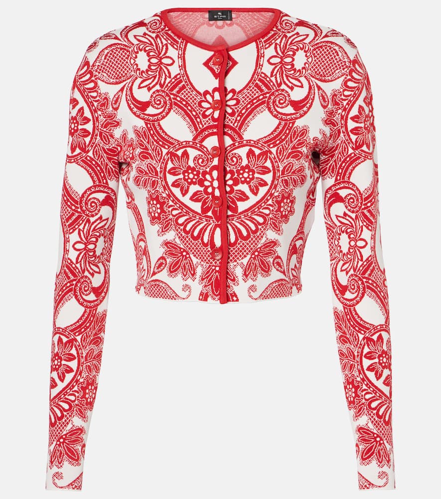 Paisley cropped cardigan
