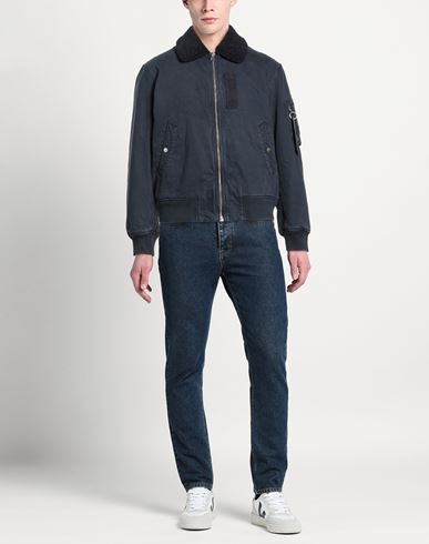 Man Denim outerwear Blue Size M Cotton