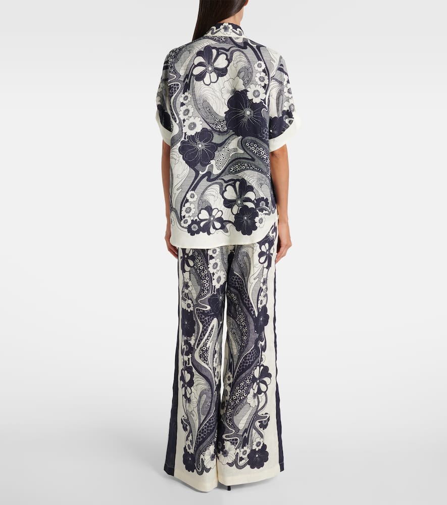 Alémais Mickey printed linen shirt