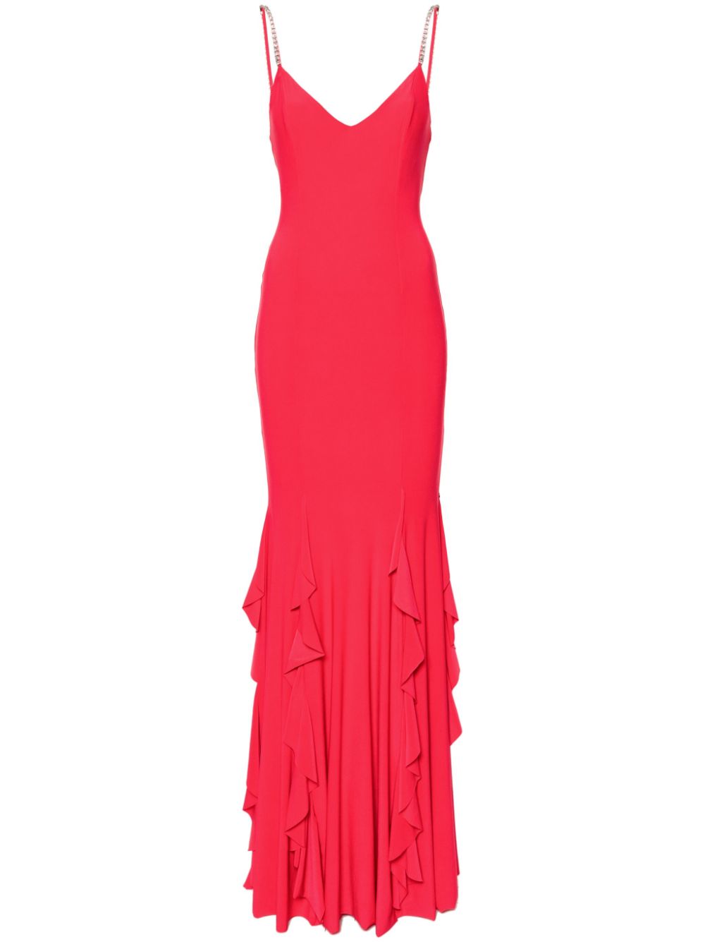 Crystal-embellished maxi dress - Red