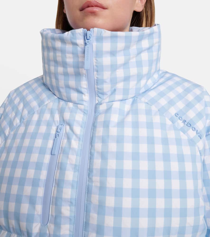 Cortina gingham down ski jacket
