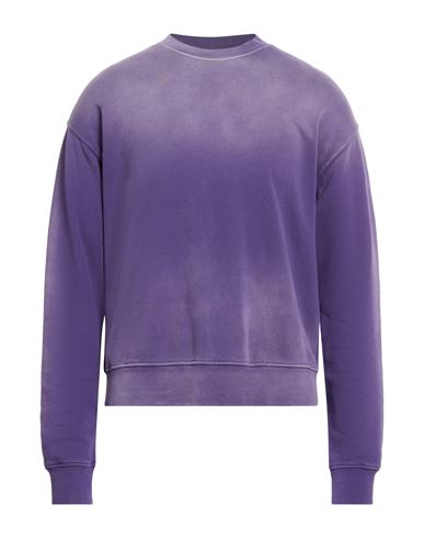 Man Sweatshirt Purple Size L Cotton
