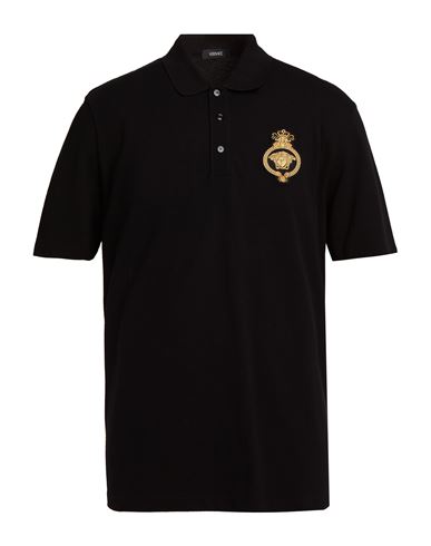 Man Polo shirt Black Size XL Cotton