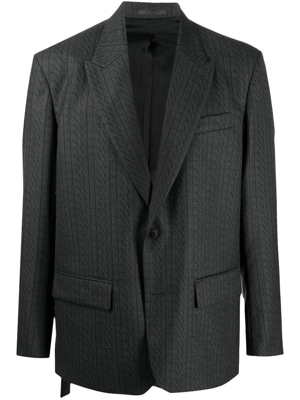 VLTN Print Blazer — Gray