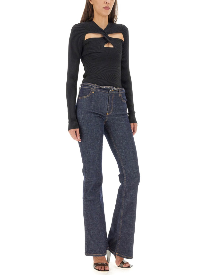 Black Knitted V Neck Sweater