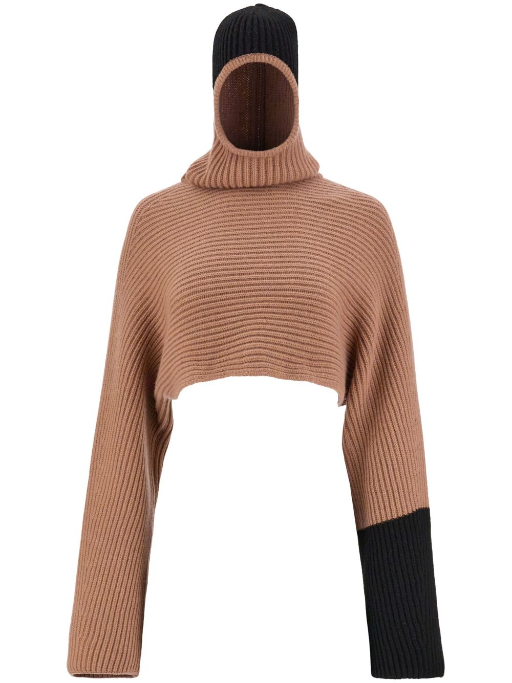 Colour-block ribbed jumper - Neutrals