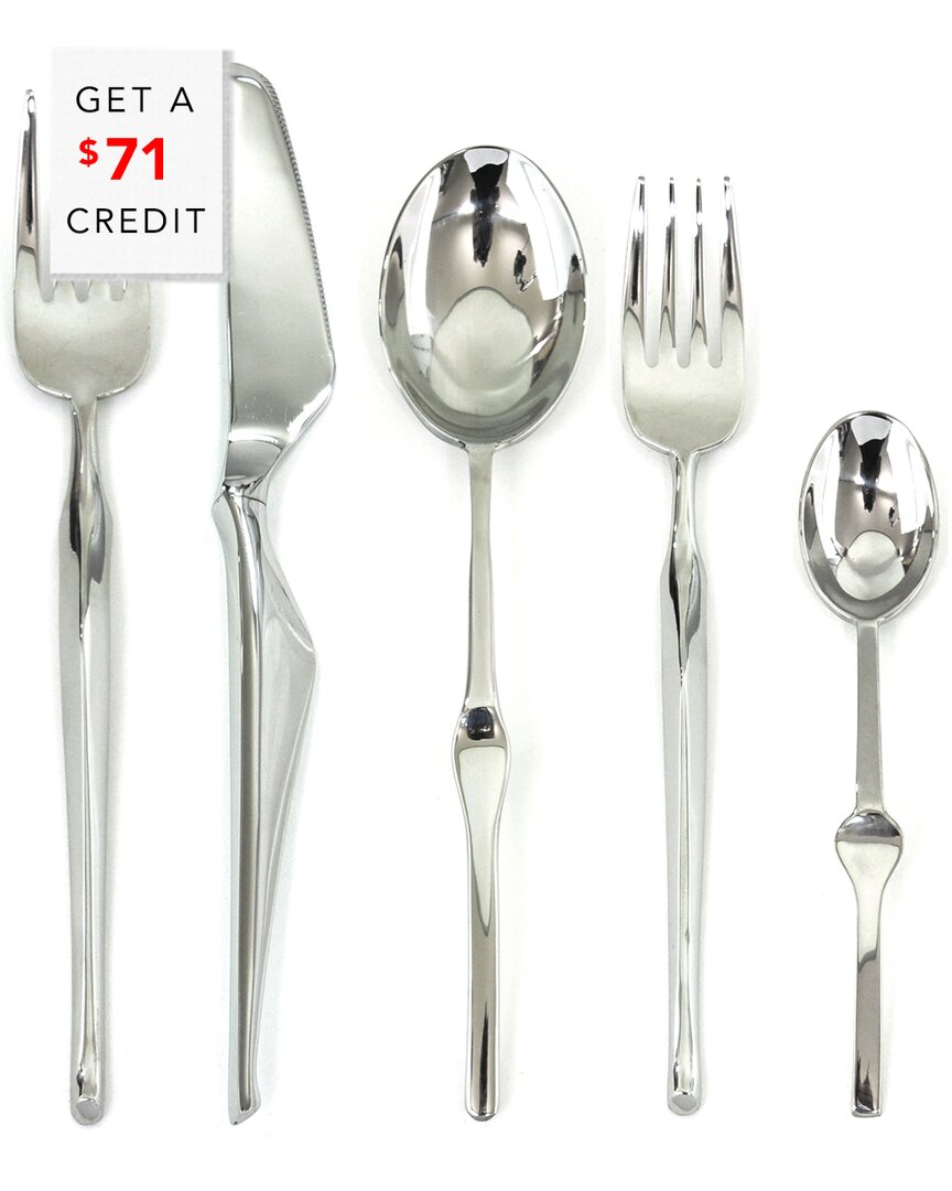 5Pc Flatware Set With $71 Credit