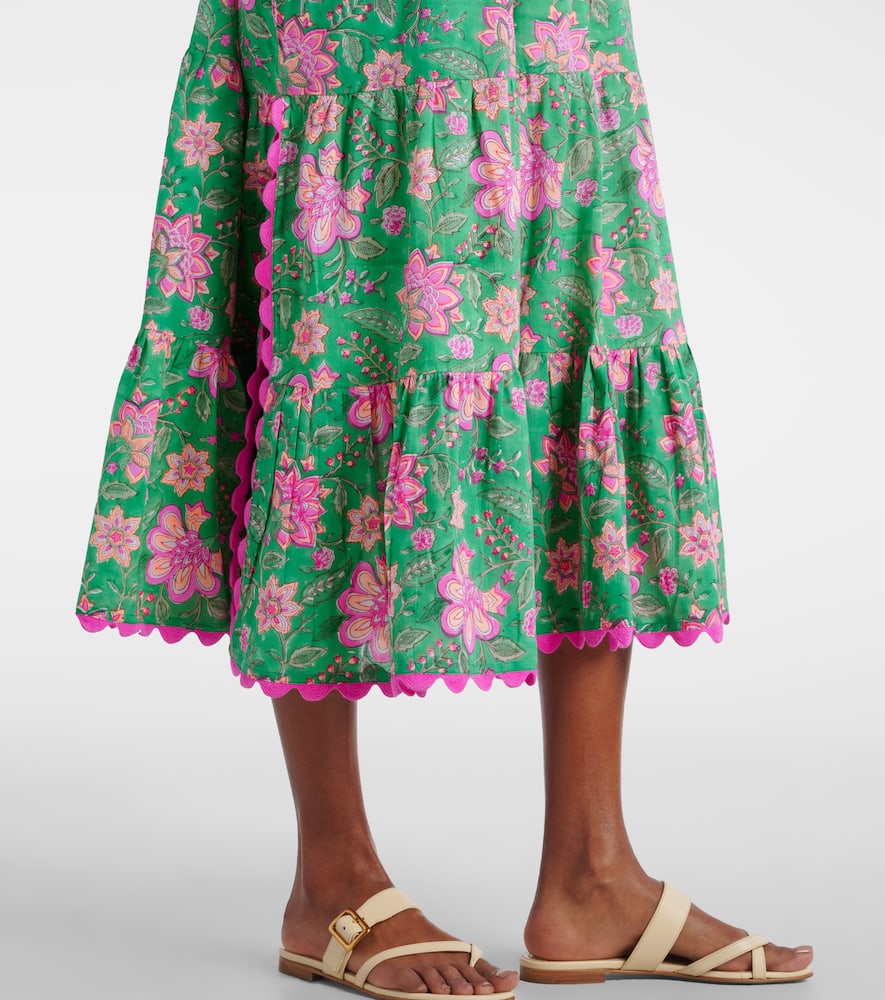 Printed cotton maxi dress
