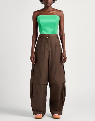 H Couture Woman Top Green Size M Polyester, Nylon, Elastane