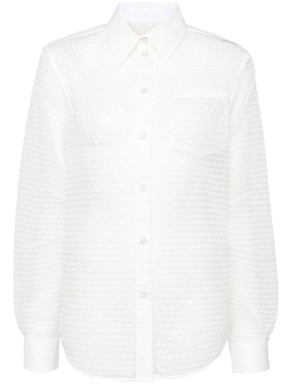 Curved bubblewrap shirt - White