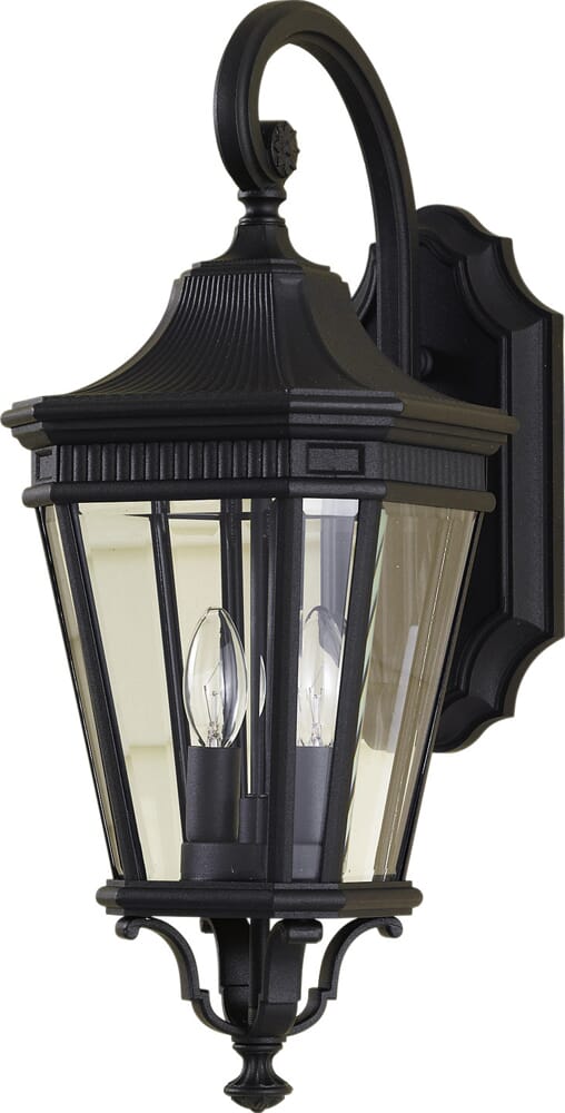 Black Two Light Outdoor Fixture from the Cotswold Lane Collection