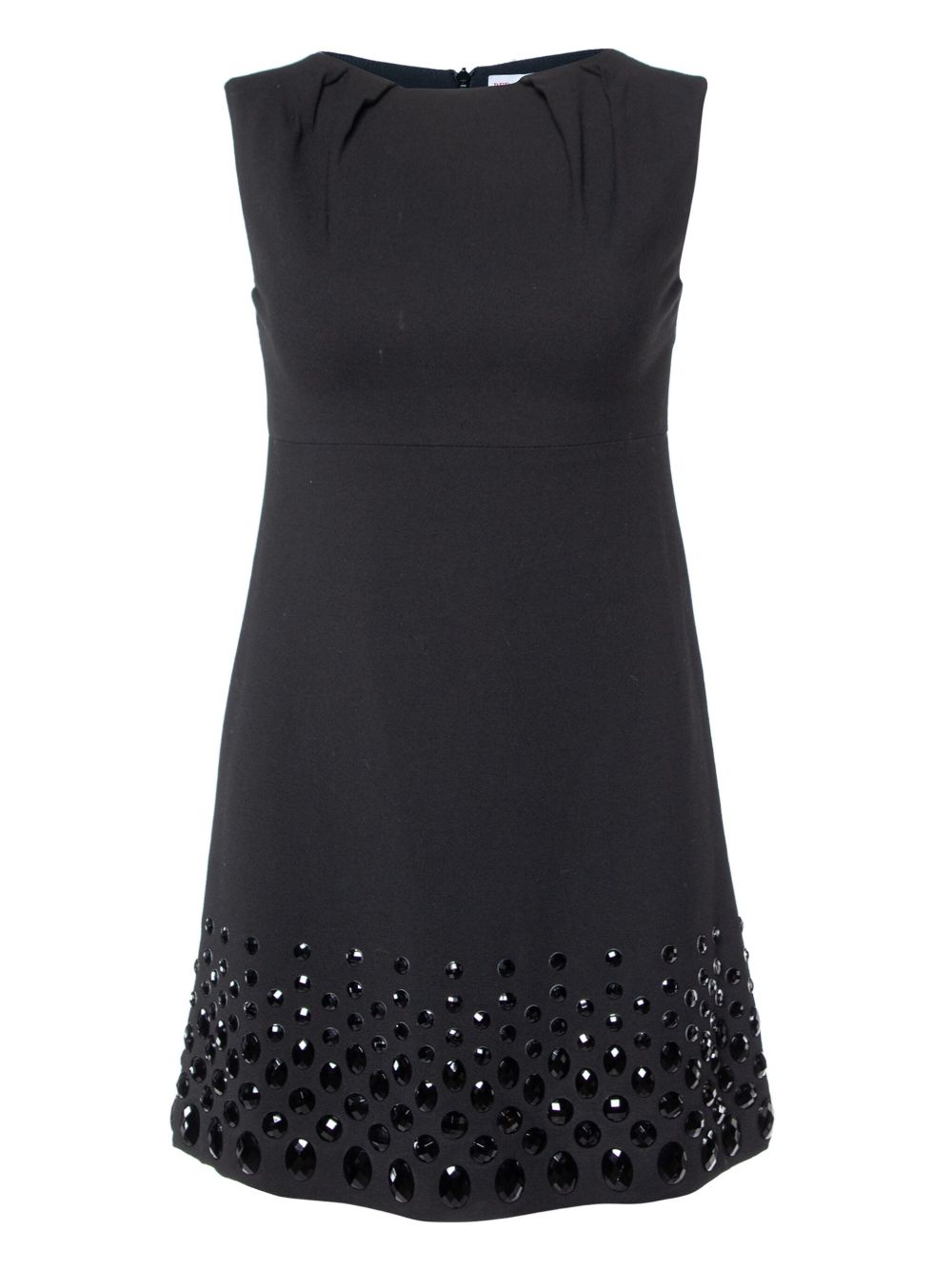 Rhinestone-embellished midi dress - Black