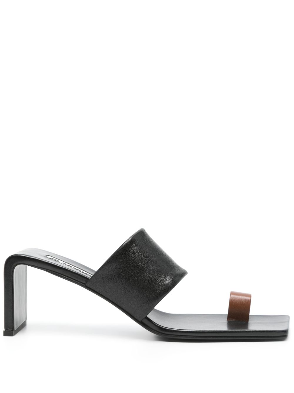75mm leather mules - Black
