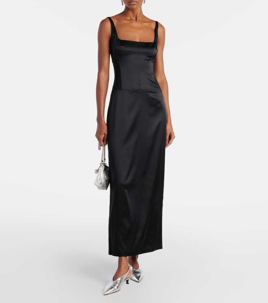 Sonora Evening silk-blend satin midi dress