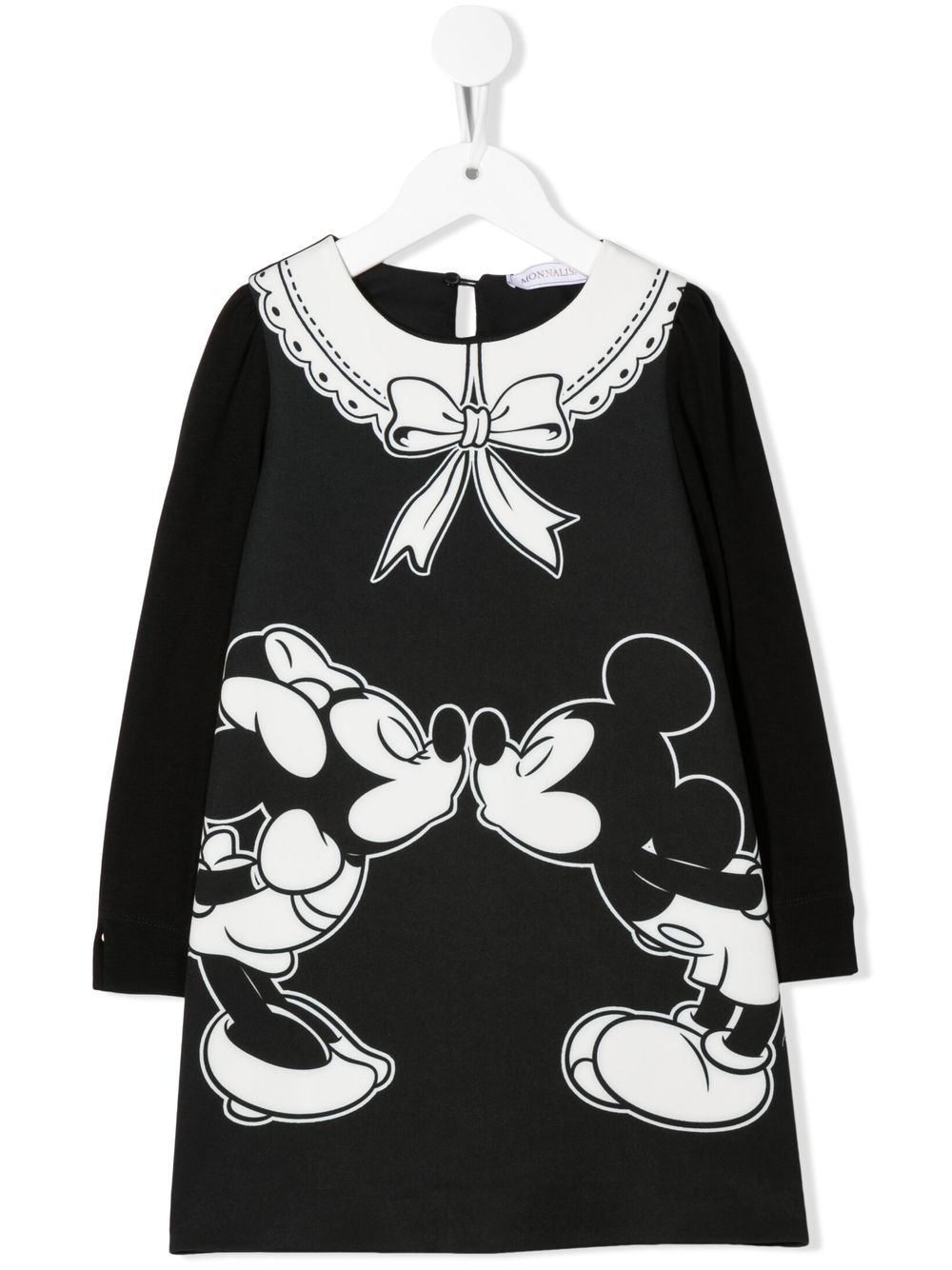 Cartoon-print shift dress - Black