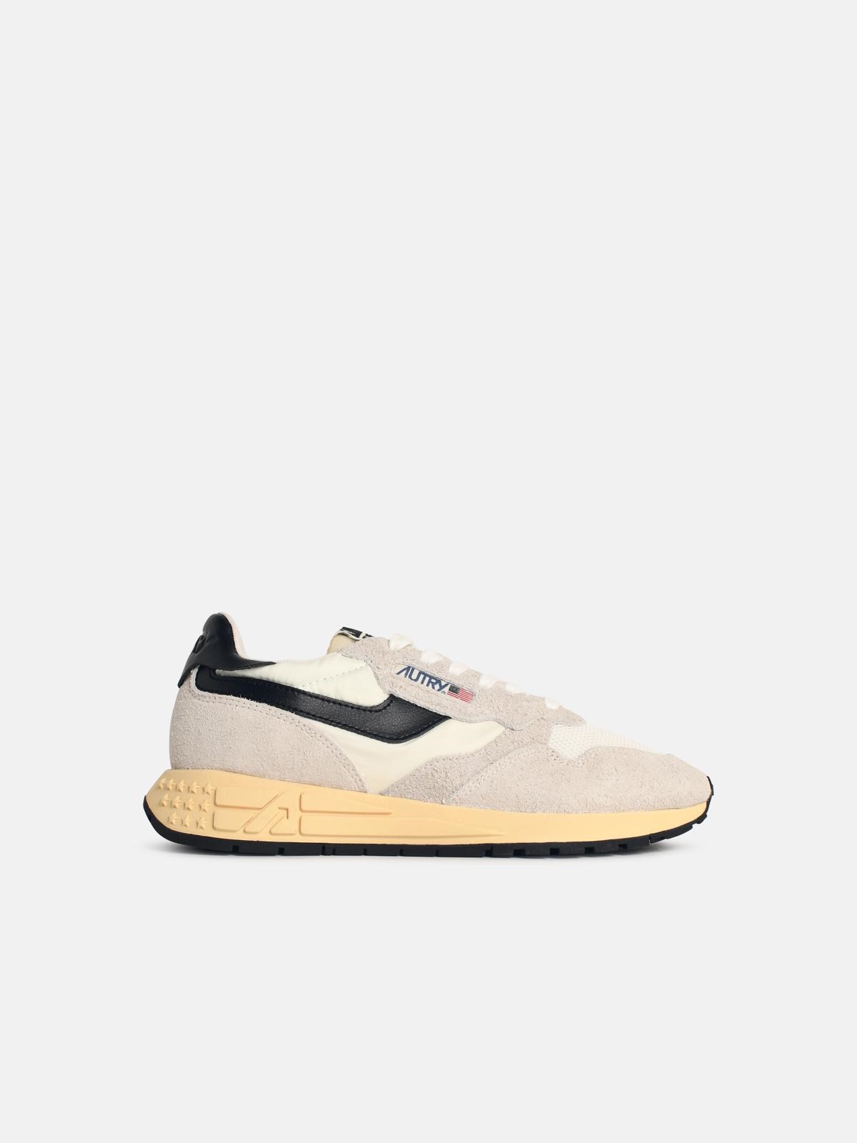 'Reelwind Low' White Suede Blend Sneakers