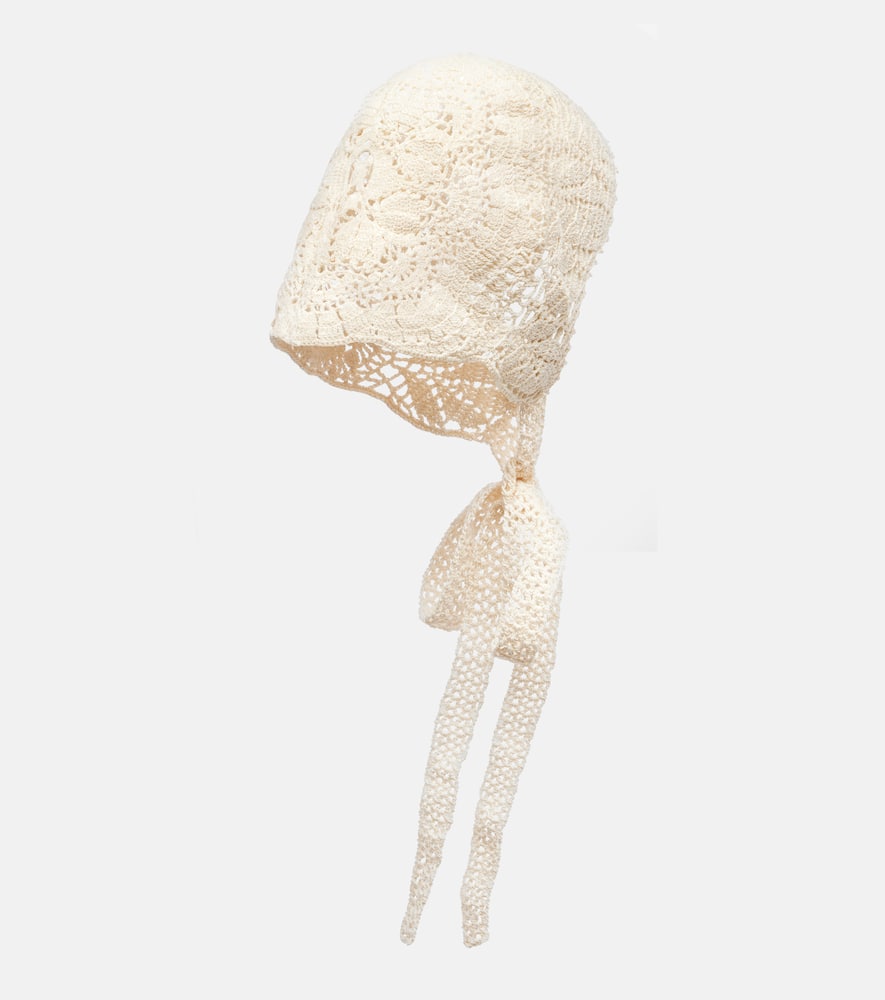 Crochet cotton hood