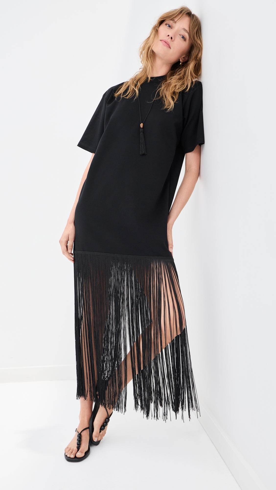 Fringe Nico Dress Elderberry/Red
