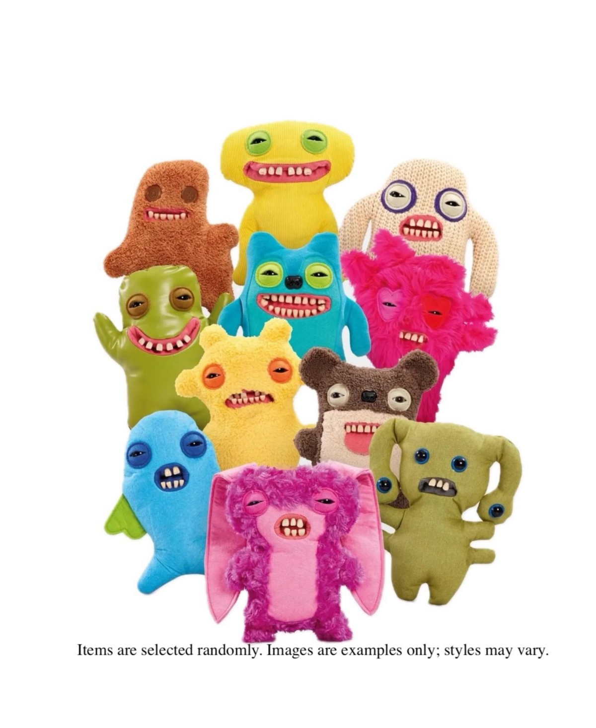 Set of 3 Zuru Funny Ugly Monster Plush Toy 9 Inch Mystery Random Assortment - Multi