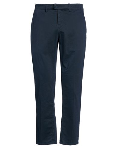 Man Pants Navy Size 34 Cotton, Elastane