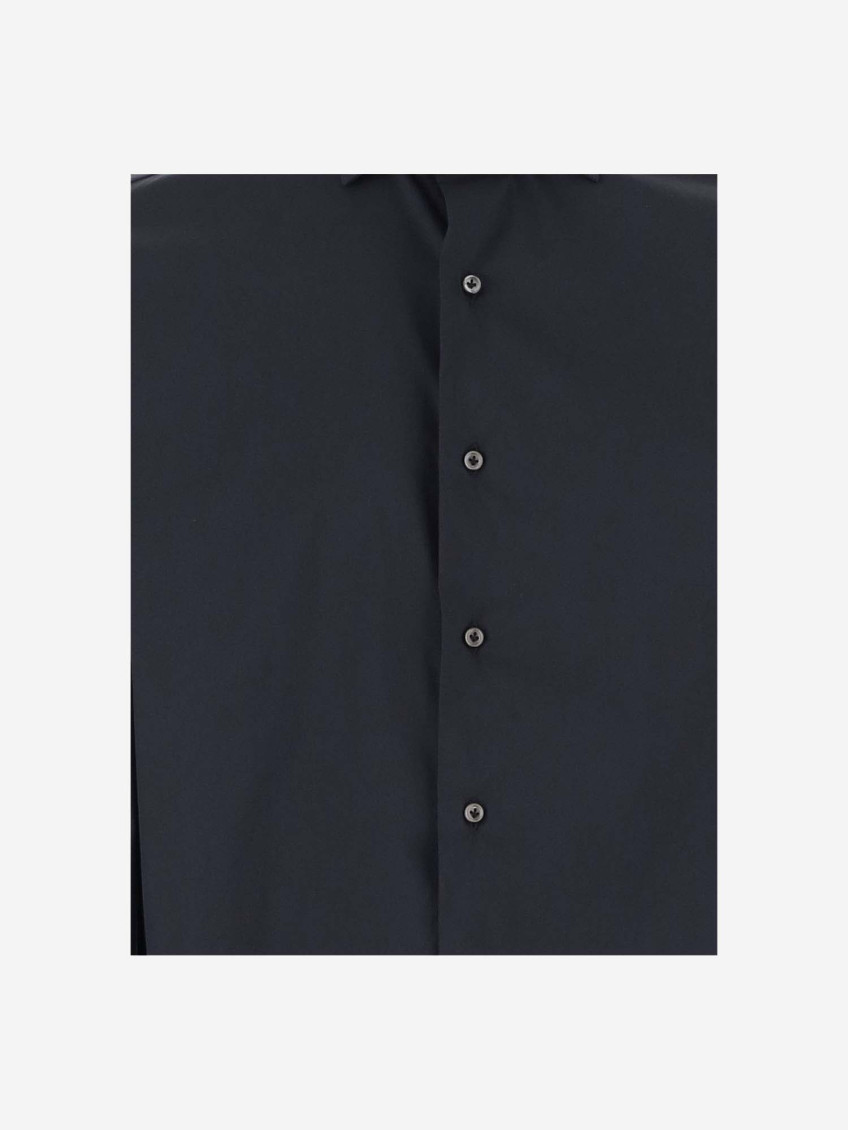 Navy Blue Long Sleeves Cotton Shirt